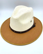 Load image into Gallery viewer, 2Toned Drip Wide Brim Fedora Hat