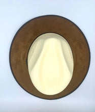 Load image into Gallery viewer, Drip two tone Fedora Wide Brim Hat