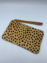 Load image into Gallery viewer, Leather and Fur Wristlet 
