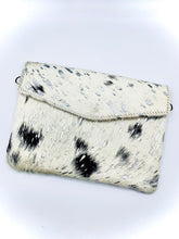 Load image into Gallery viewer, Leather and Fur Envelope Crossbody Handbag 
