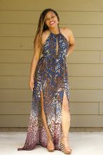 Load image into Gallery viewer, Blue Leopard Safari dress 
