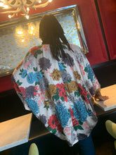 Load image into Gallery viewer, Satin Garden Floral Kimono 
