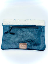 Load image into Gallery viewer, Leather and Fur Envelope Crossbody Handbag 
